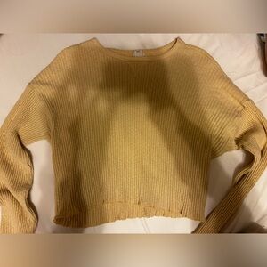 Billabong Ribbed Knit Sweater in butter Yellow